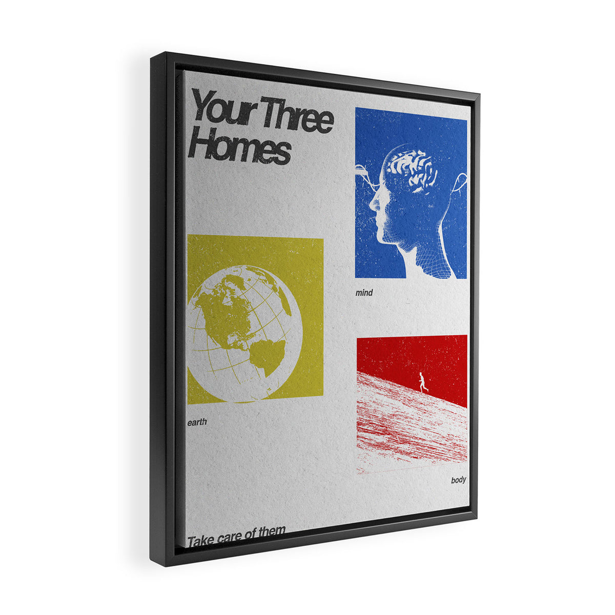 Your 3 Homes Framed Canvas Print Gallery Image 2