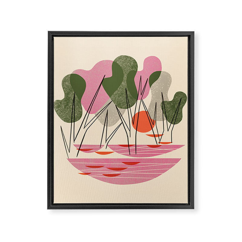 Abstract Forest Framed Canvas Print Gallery Image 8