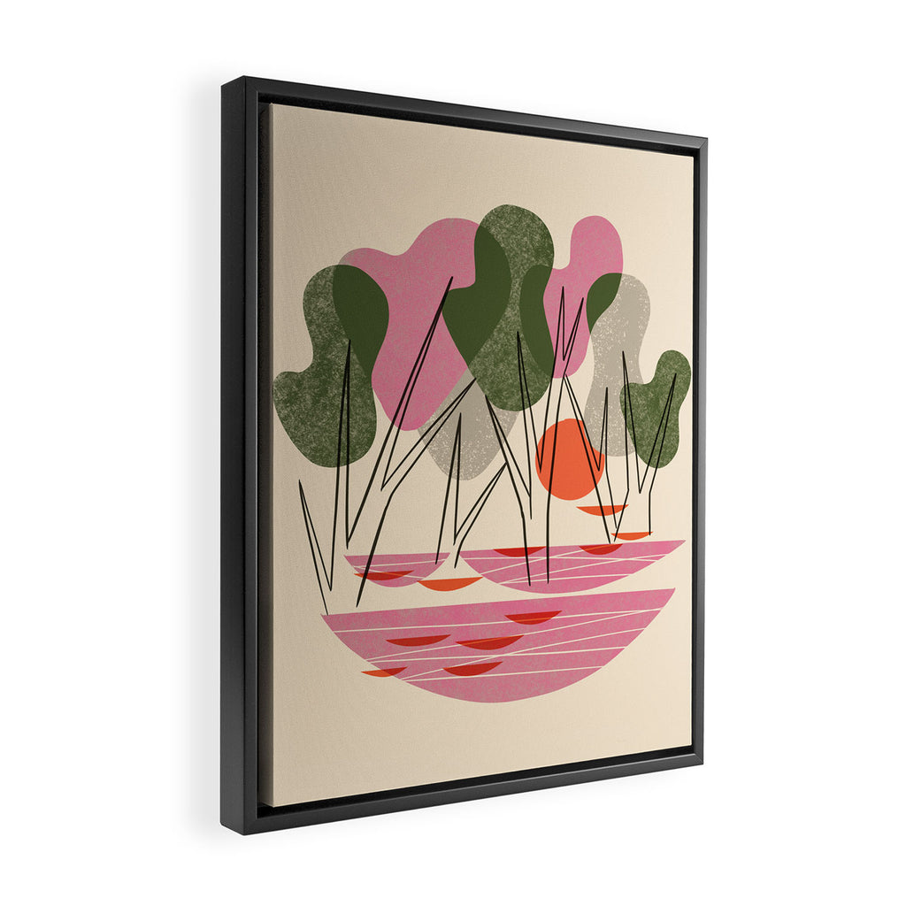 Abstract Forest Framed Canvas Print Gallery Image 2