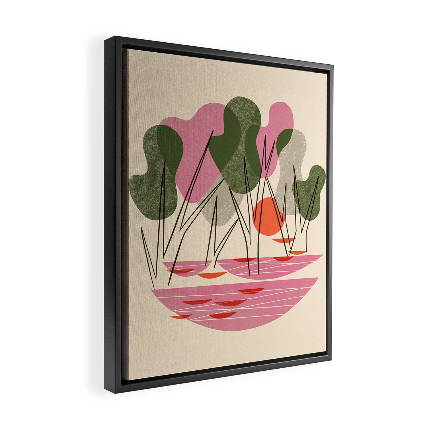Abstract Forest Framed Canvas Print Gallery Image 2