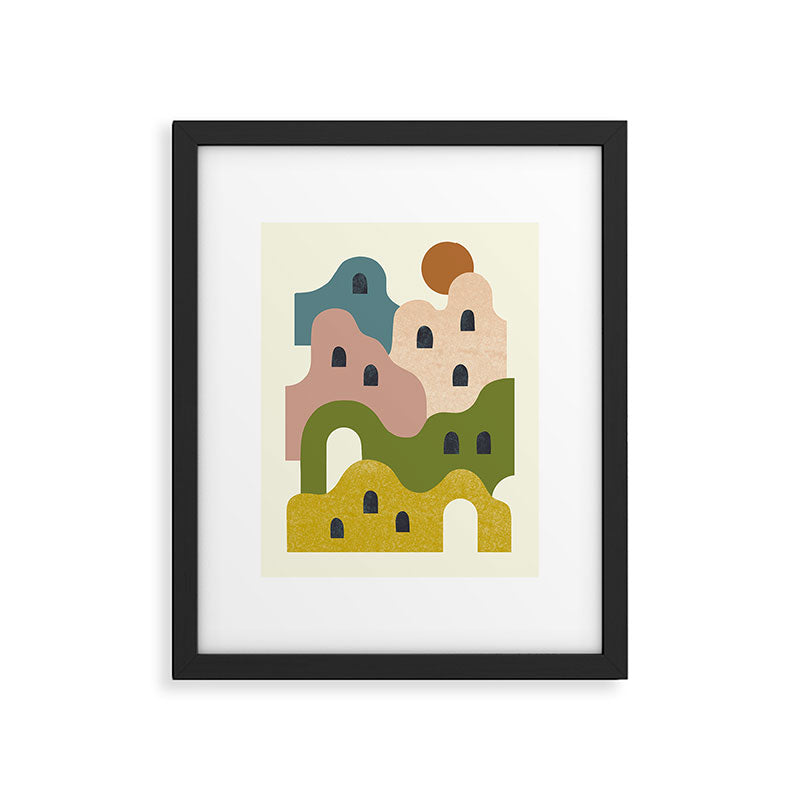 Adobe Village at Sunset Framed Art Print Gallery Image 5