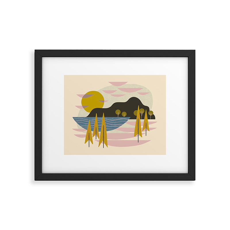 Alpine Forest Landscape Framed Art Print Gallery Image 6