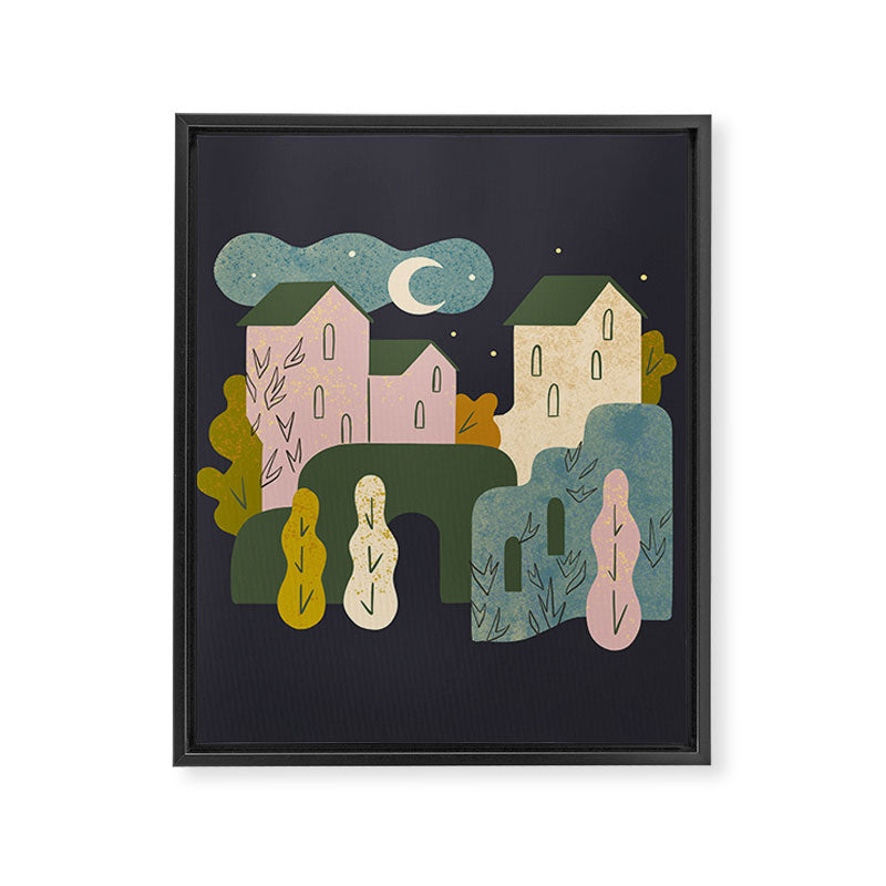 Ancient Village Framed Canvas Print Gallery Image 8
