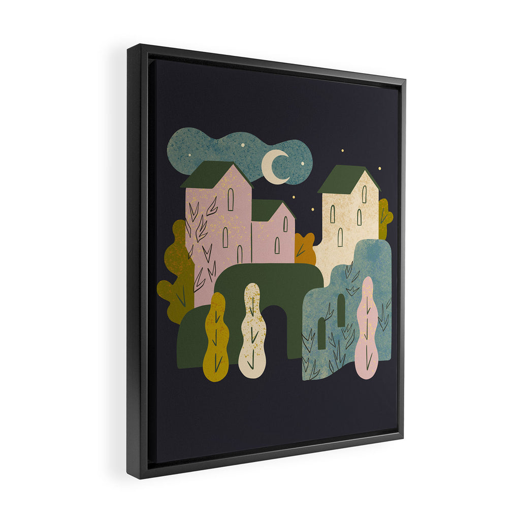 Ancient Village Framed Canvas Print Gallery Image 2
