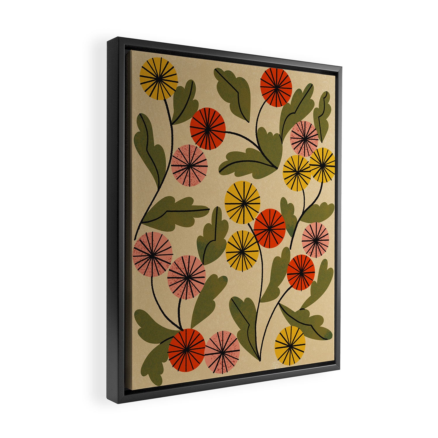 Autumn Mums Framed Canvas Print Gallery Image 2