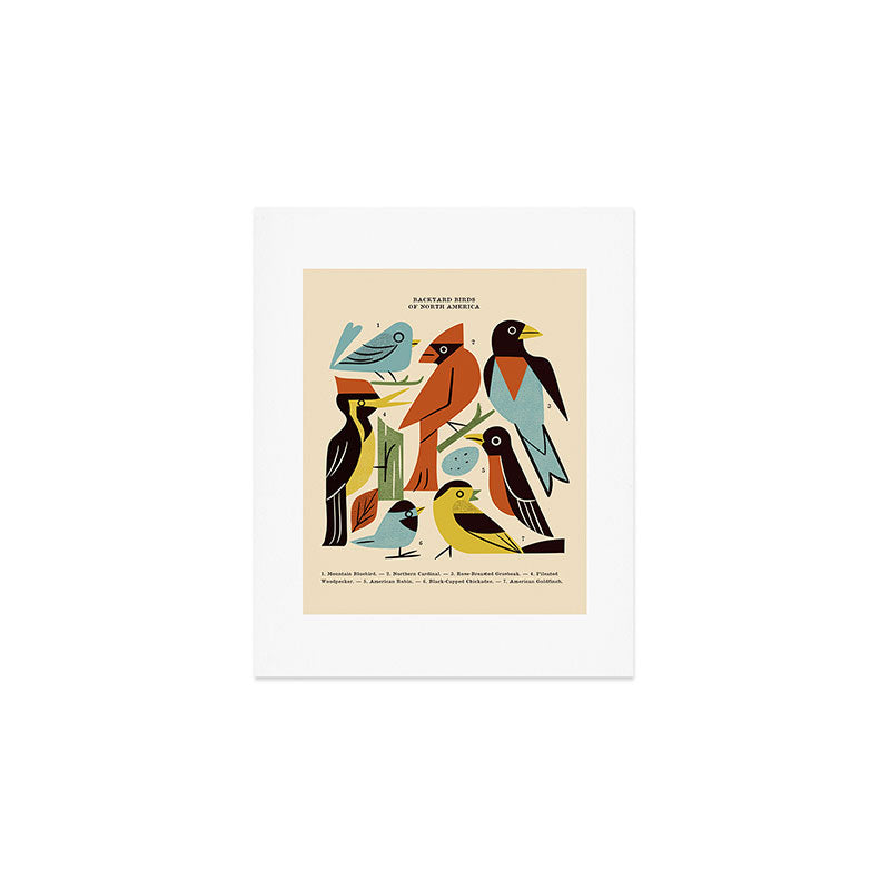 Backyard Birds Guide Art Print Gallery Image 1