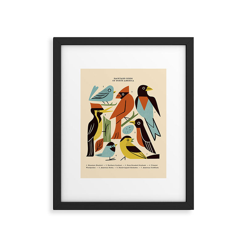 Backyard Birds Guide Framed Art Print Gallery Image 4