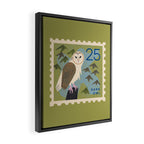 Barn Owl Postage Stamp Framed Canvas Print Gallery Image 2