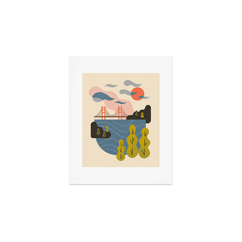 Bay Sunset Art Print Gallery Image 1