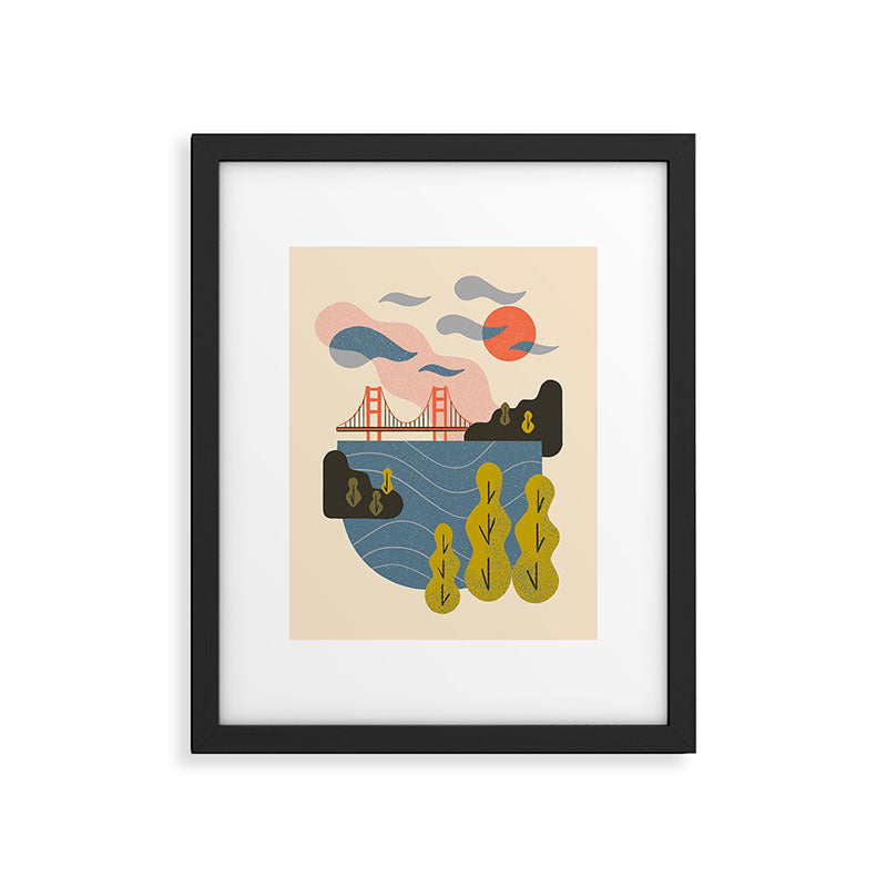 Bay Sunset Framed Art Print Gallery Image 4