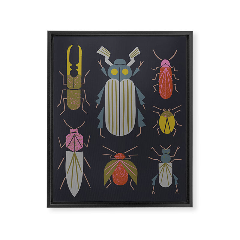 Beetle Specimens Framed Canvas Print Gallery Image 8