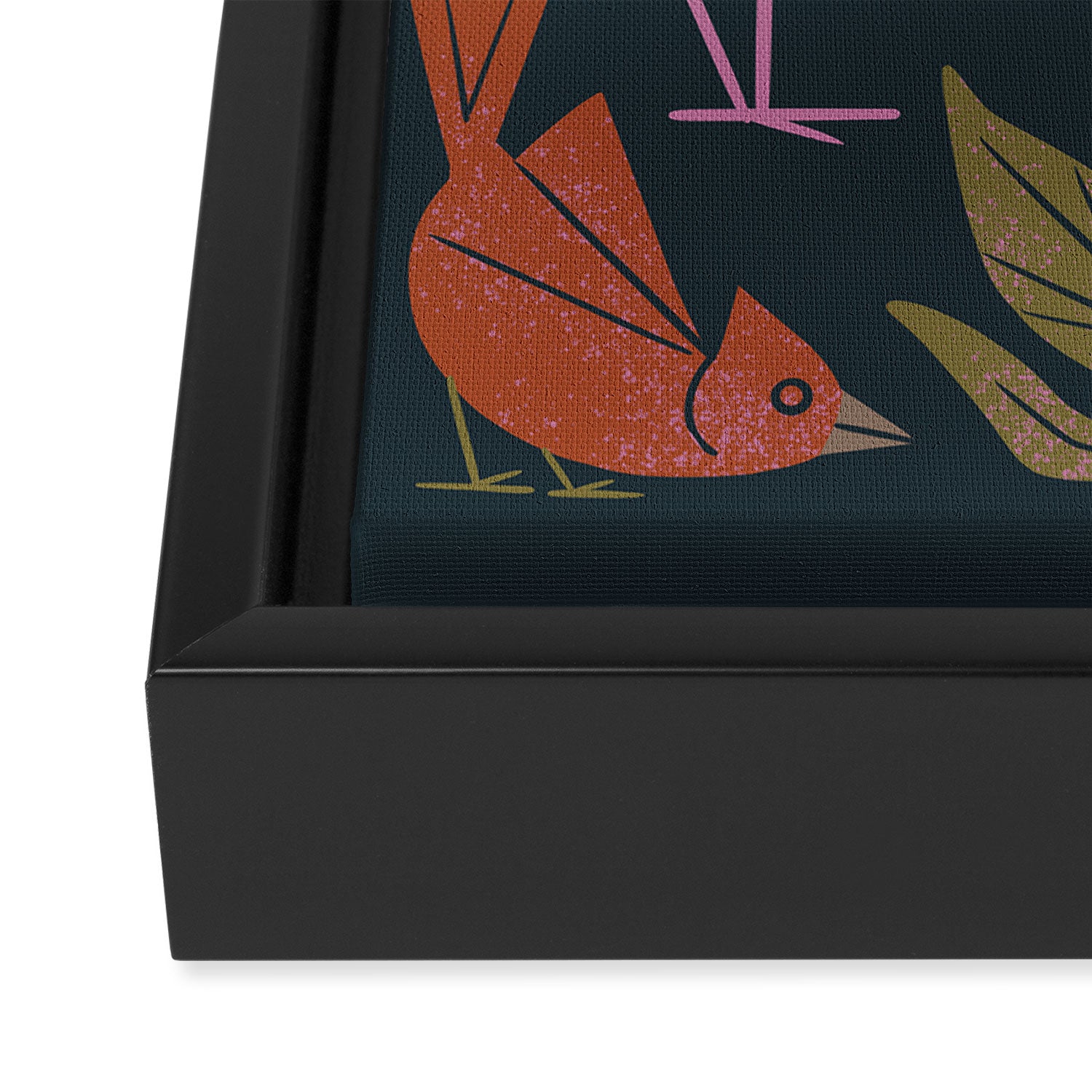Bird Friends Framed Canvas Print Gallery Image 3