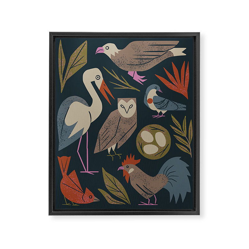 Bird Friends Framed Canvas Print Gallery Image 6