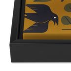 Birds and Leaves Grid Framed Canvas Print Gallery Image 3