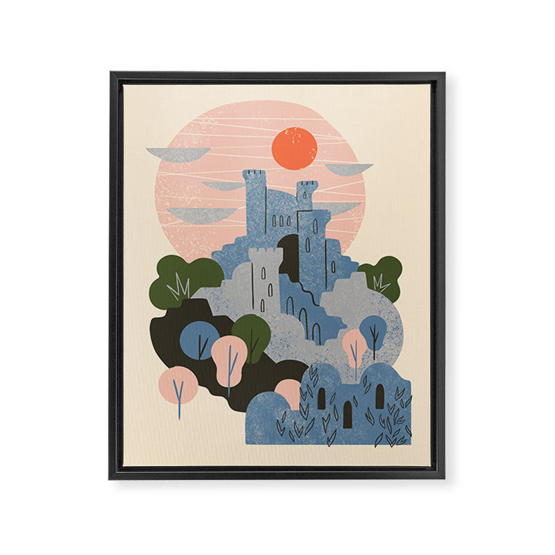 Blue Castle Framed Canvas Print Gallery Image 6