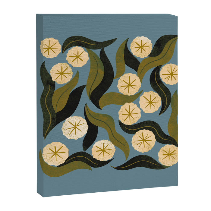 Blue Floral Canvas Print Gallery Image 1