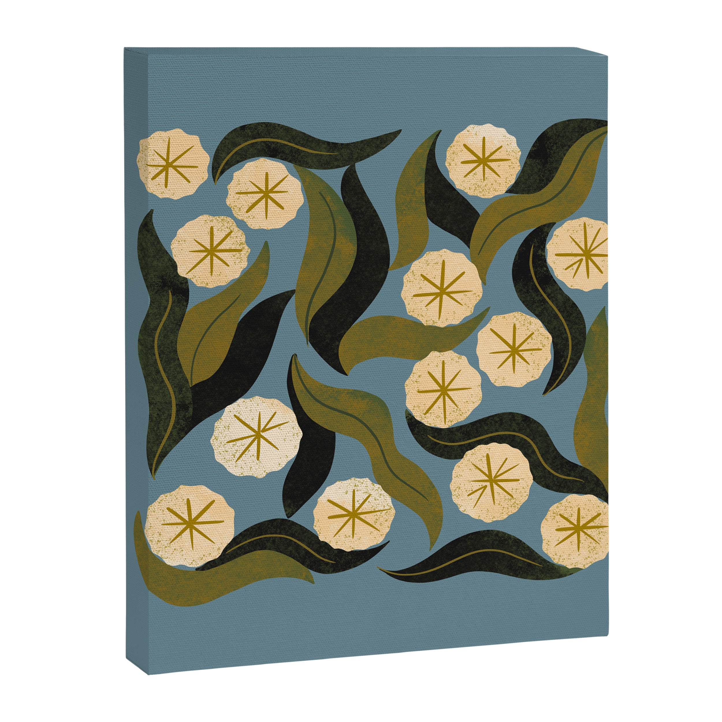 Blue Floral Canvas Print Gallery Image 8