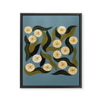 Blue Floral Framed Canvas Print Gallery Image 8