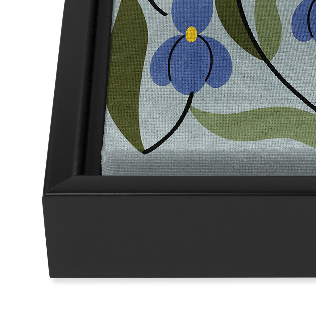Blue Iris Framed Canvas Print Gallery Image 3
