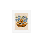 Blue Peonies And Crane Vase Art Print Gallery Image 1