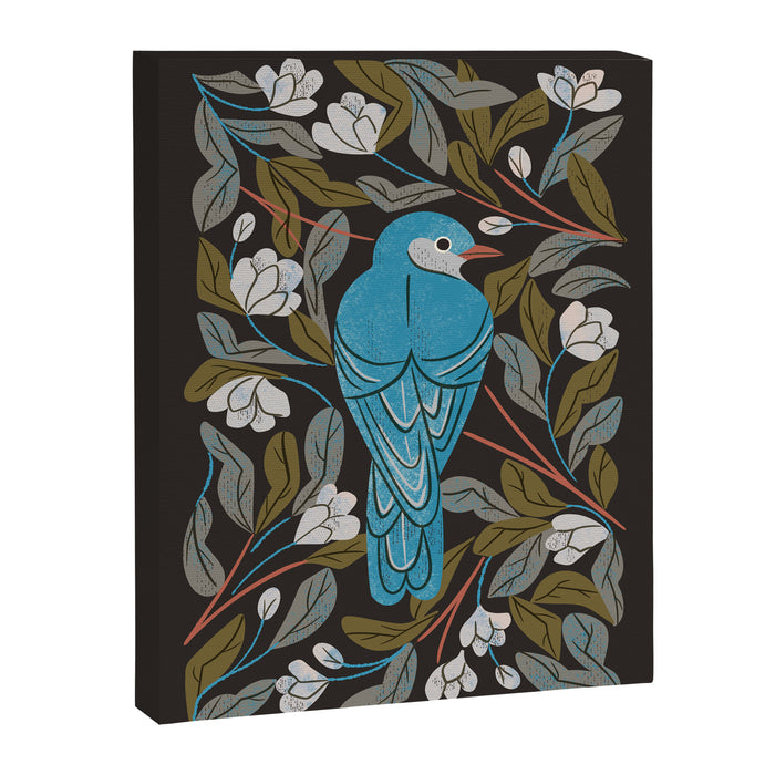 Bluebird and Apple Blossoms Canvas Print Gallery Image 1