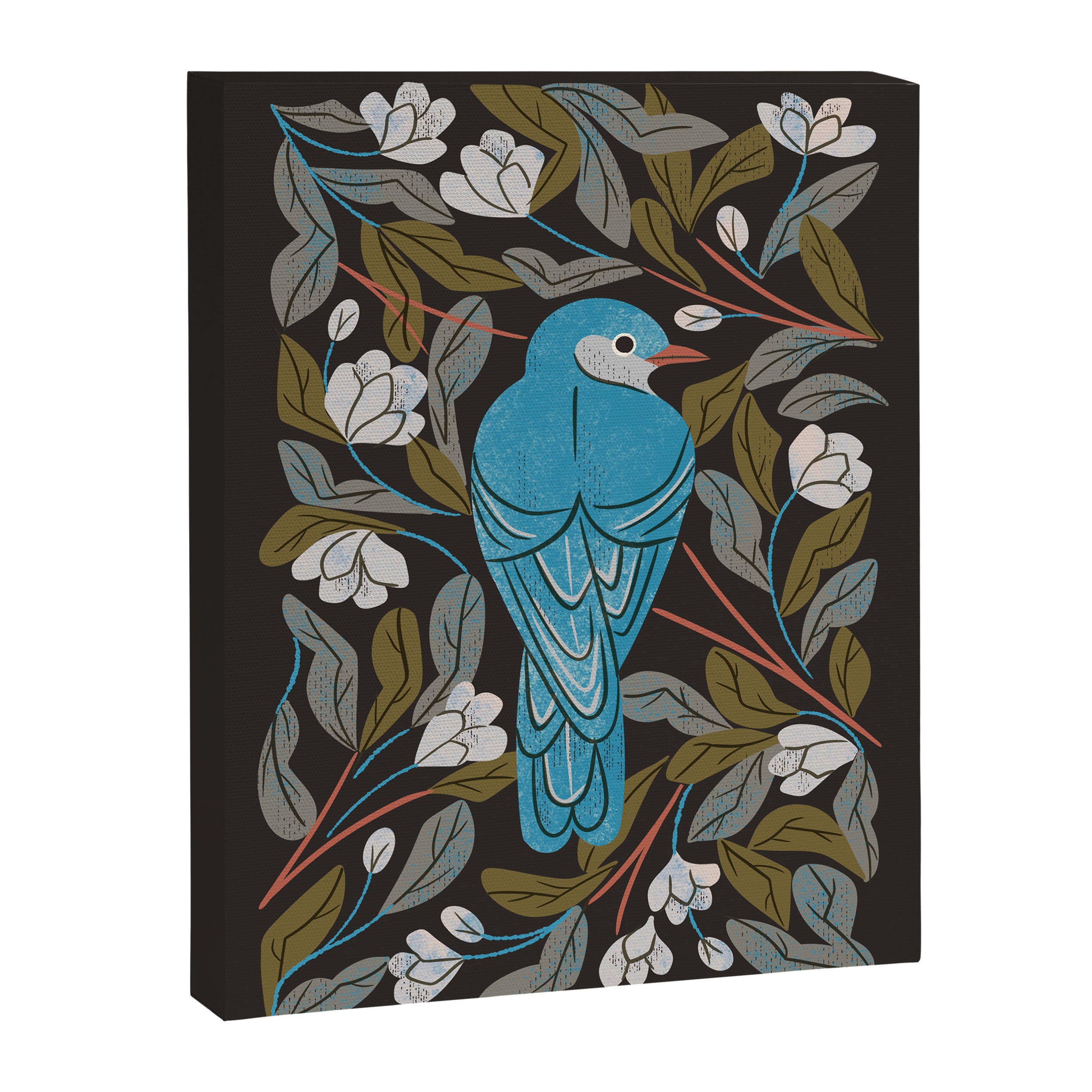 Bluebird and Apple Blossoms Canvas Print Gallery Image 6