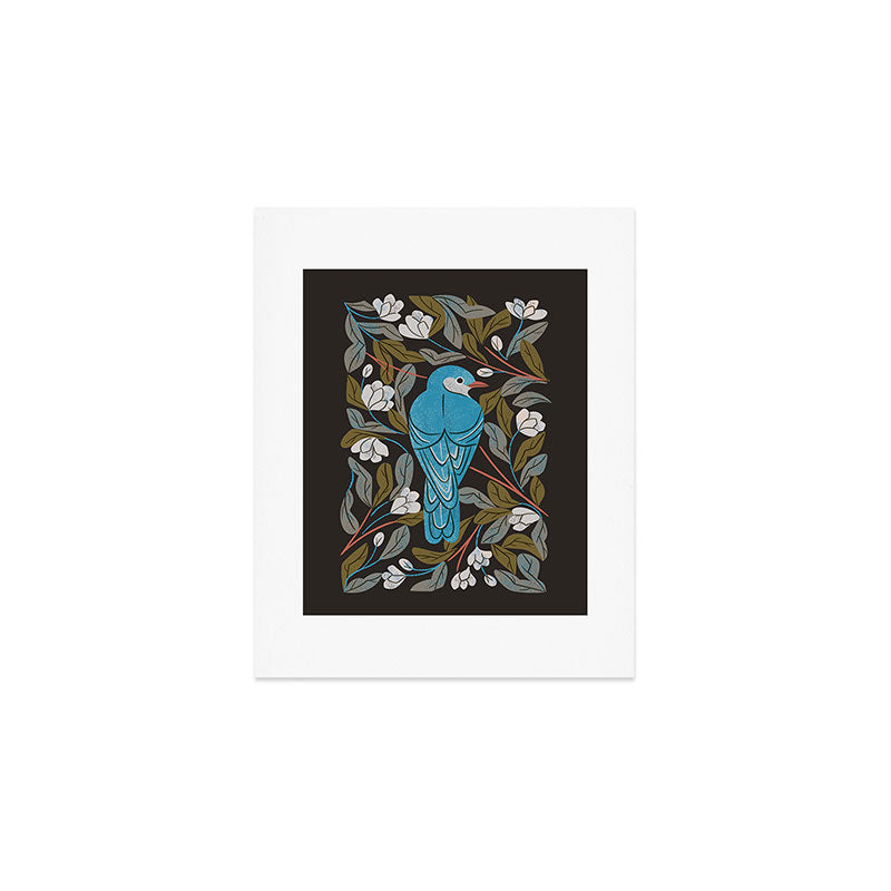 Bluebird and Apple Blossoms Art Print Gallery Image 1