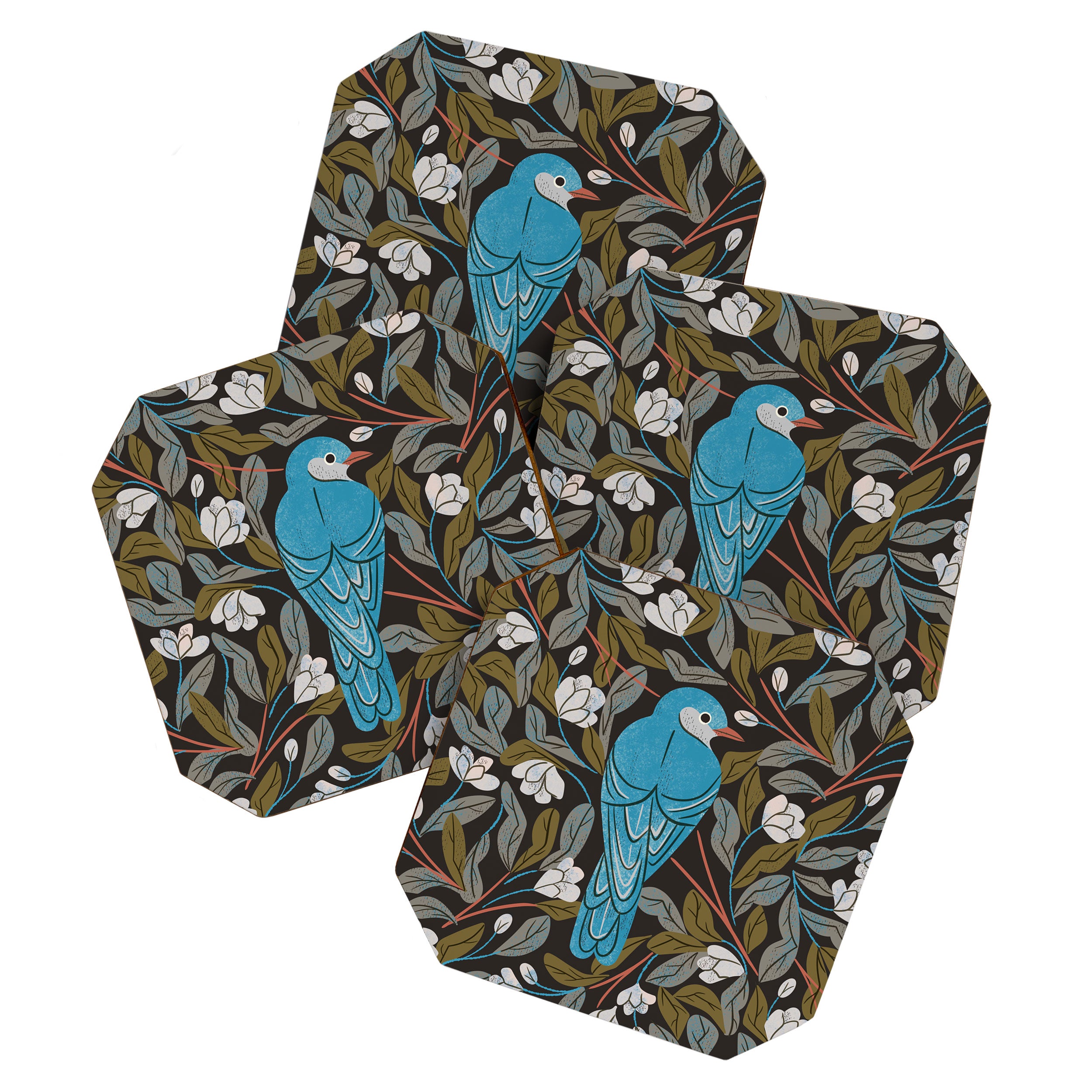 Bluebird and Apple Blossoms Coaster Gallery Image 1