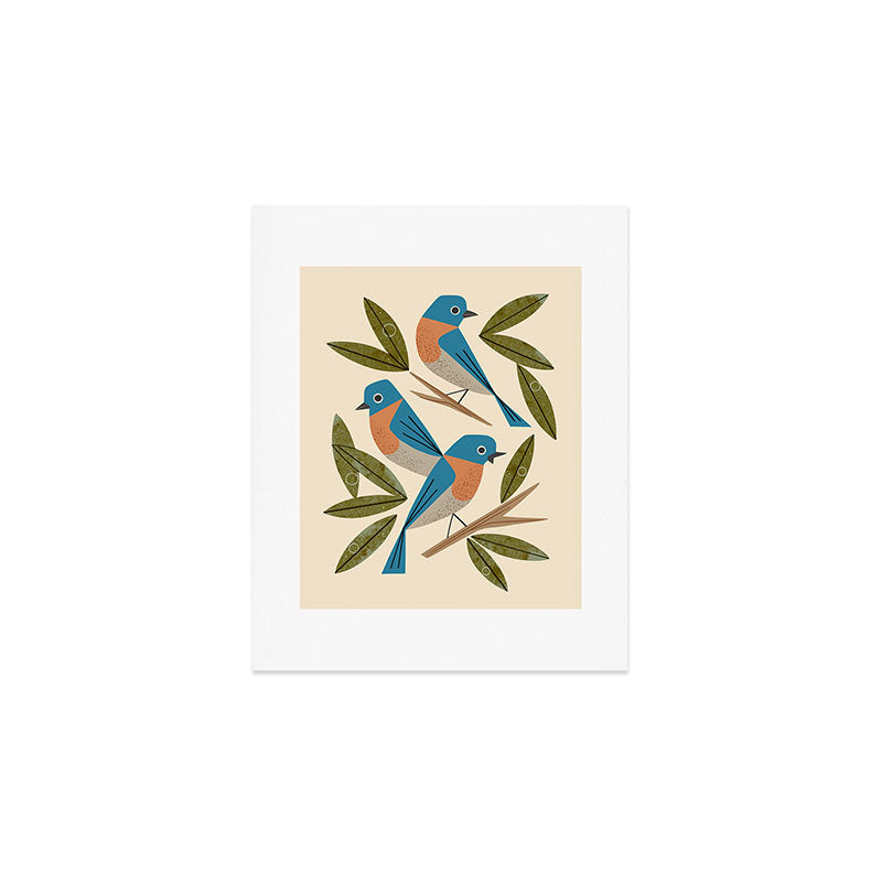 Bluebirds Art Print Gallery Image 1