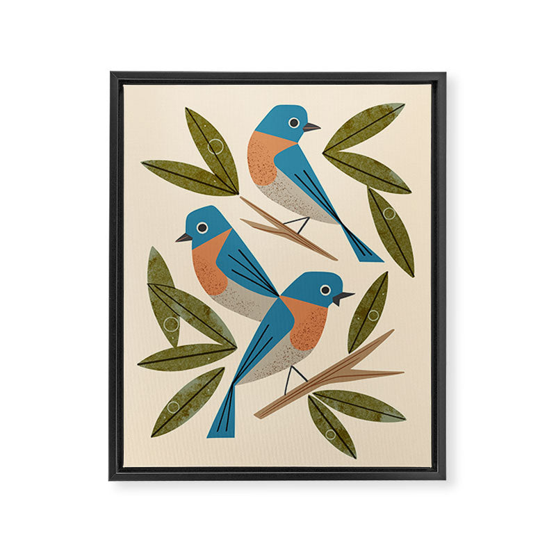 Bluebirds Framed Canvas Print Gallery Image 6