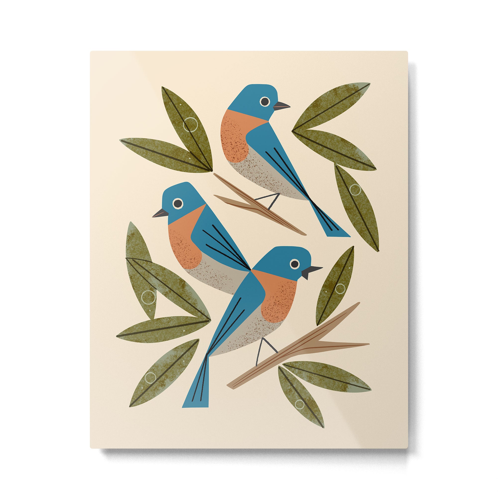 Bluebirds Metal Print Gallery Image 4