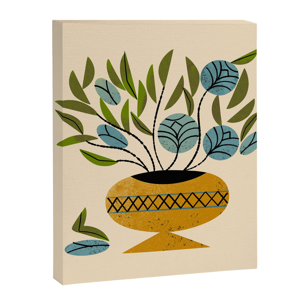 Bouquet in Gold Vase Canvas Print Gallery Image 8