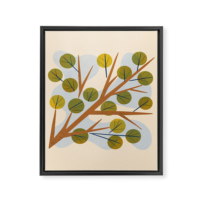Branch and Leaves Framed Canvas Print Gallery Image 1