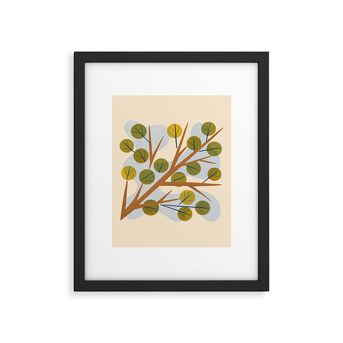 Branch and Leaves Framed Art Print Gallery Image 1