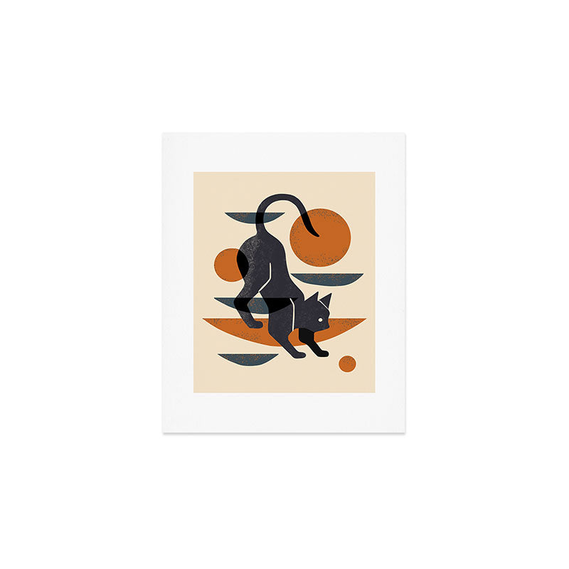 Cat At Play Art Print Gallery Image 1