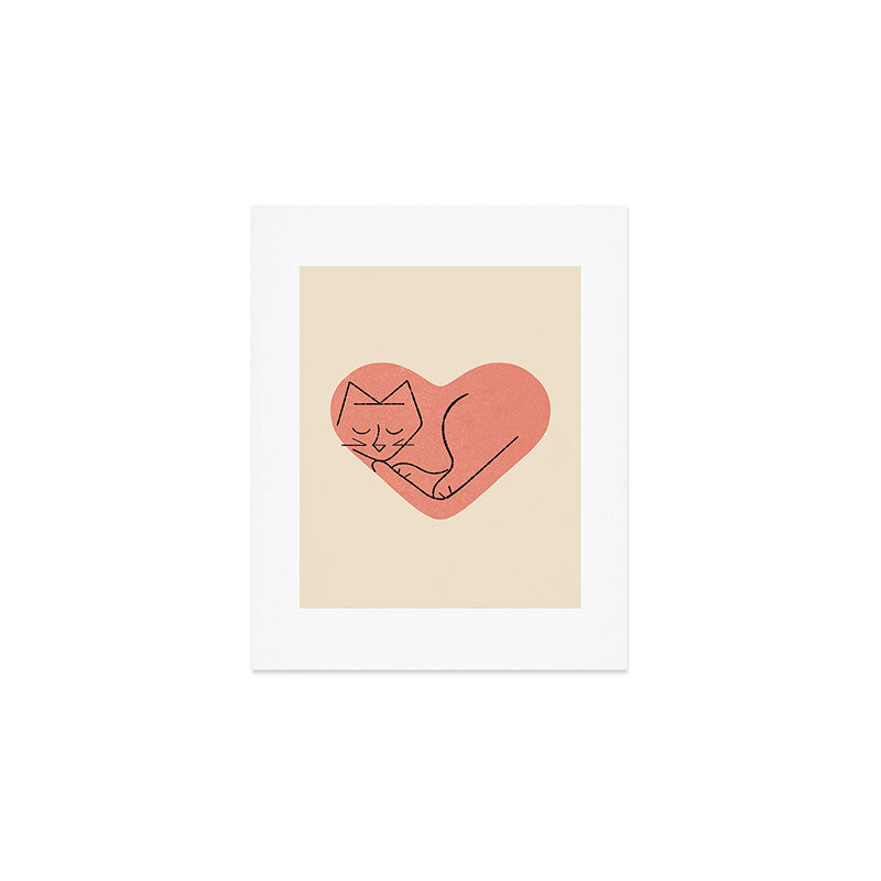 Cat Love Art Print Gallery Image 1