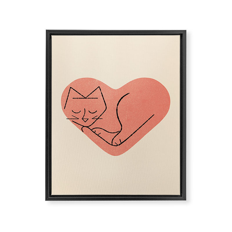 Cat Love Framed Canvas Print Gallery Image 8