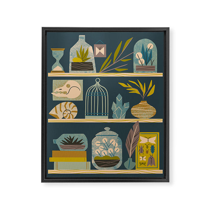 Collected by the Naturalist Framed Canvas Print Gallery Image 1