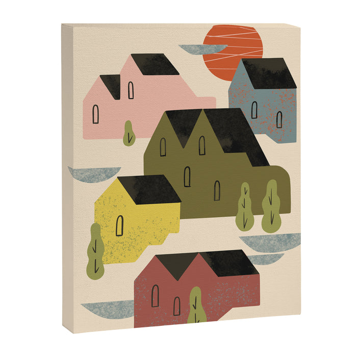 Cozy Village Canvas Print Gallery Image 1