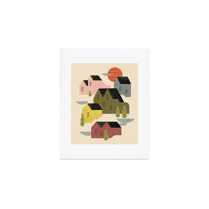 Cozy Village Art Print Gallery Image 1