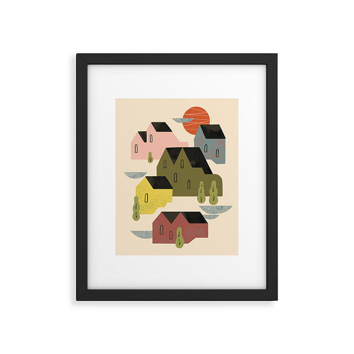 Cozy Village Framed Art Print Gallery Image 1