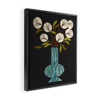 Crystal Vase Peonies Framed Canvas Print Gallery Image 2