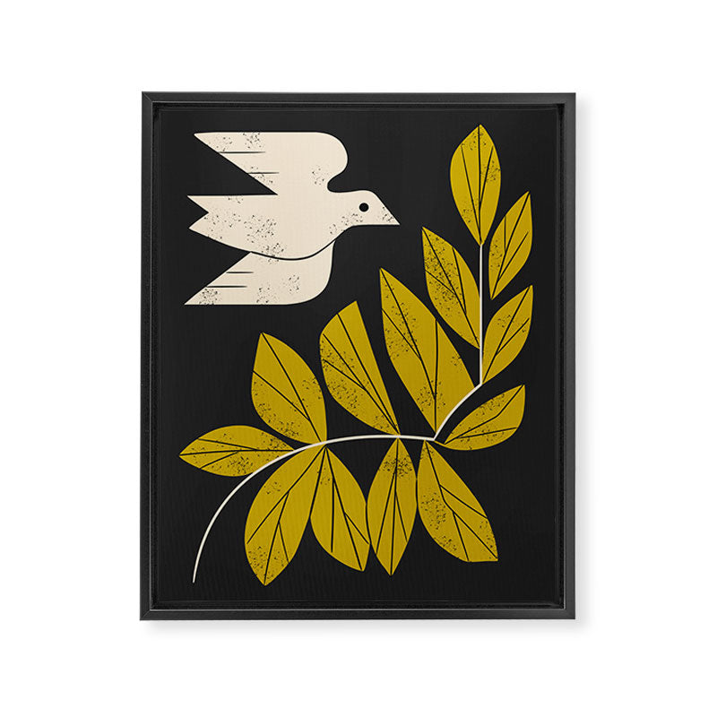 Dove and Branch Framed Canvas Print Gallery Image 6