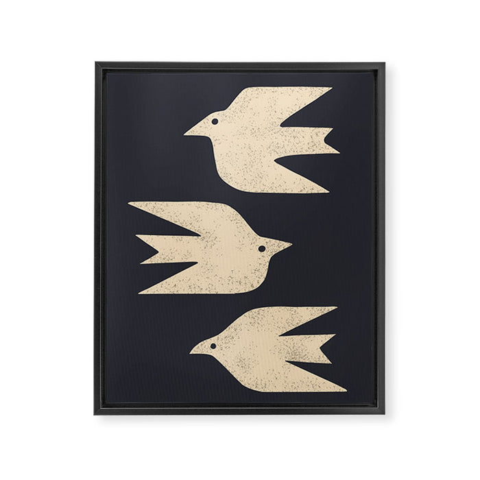 Doves In Flight Framed Canvas Print Gallery Image 1