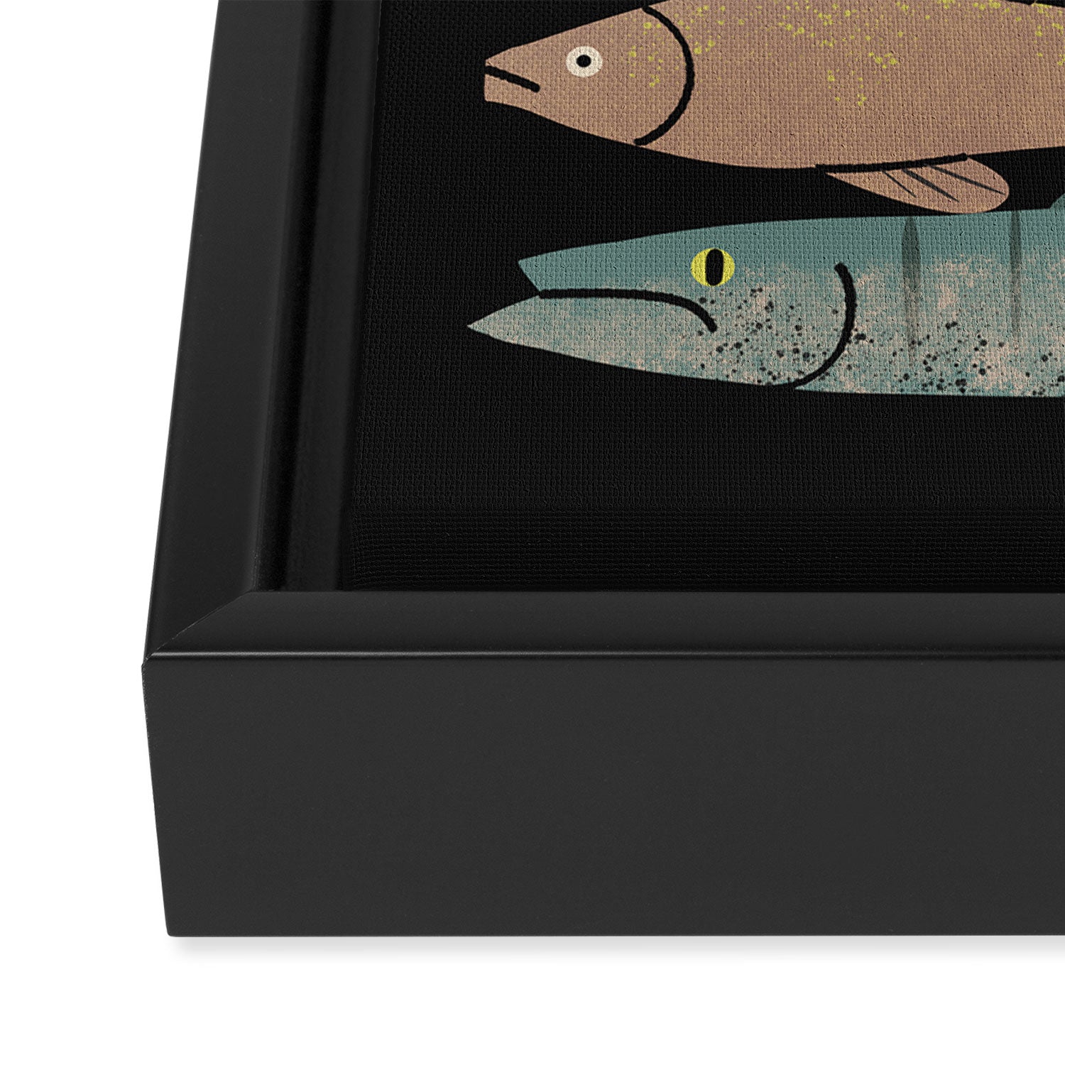 Fish Crowd No. 1 Framed Canvas Print Gallery Image 3