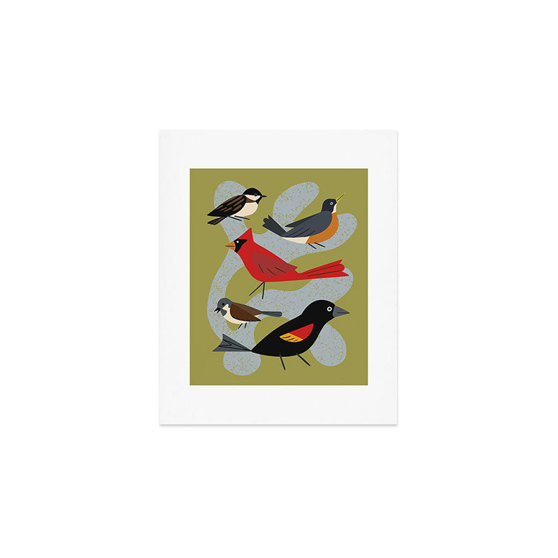Five Birds Art Print Gallery Image 1