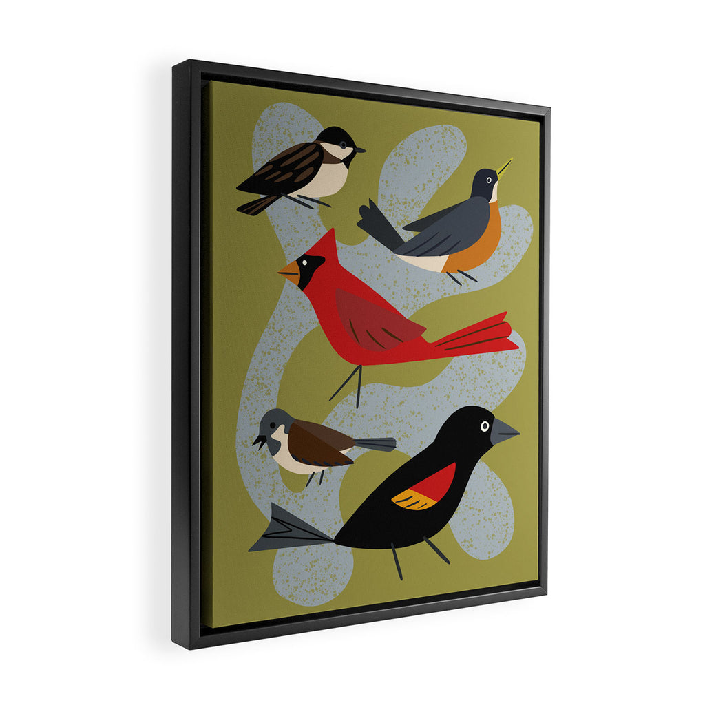 Five Birds Framed Canvas Print Gallery Image 2