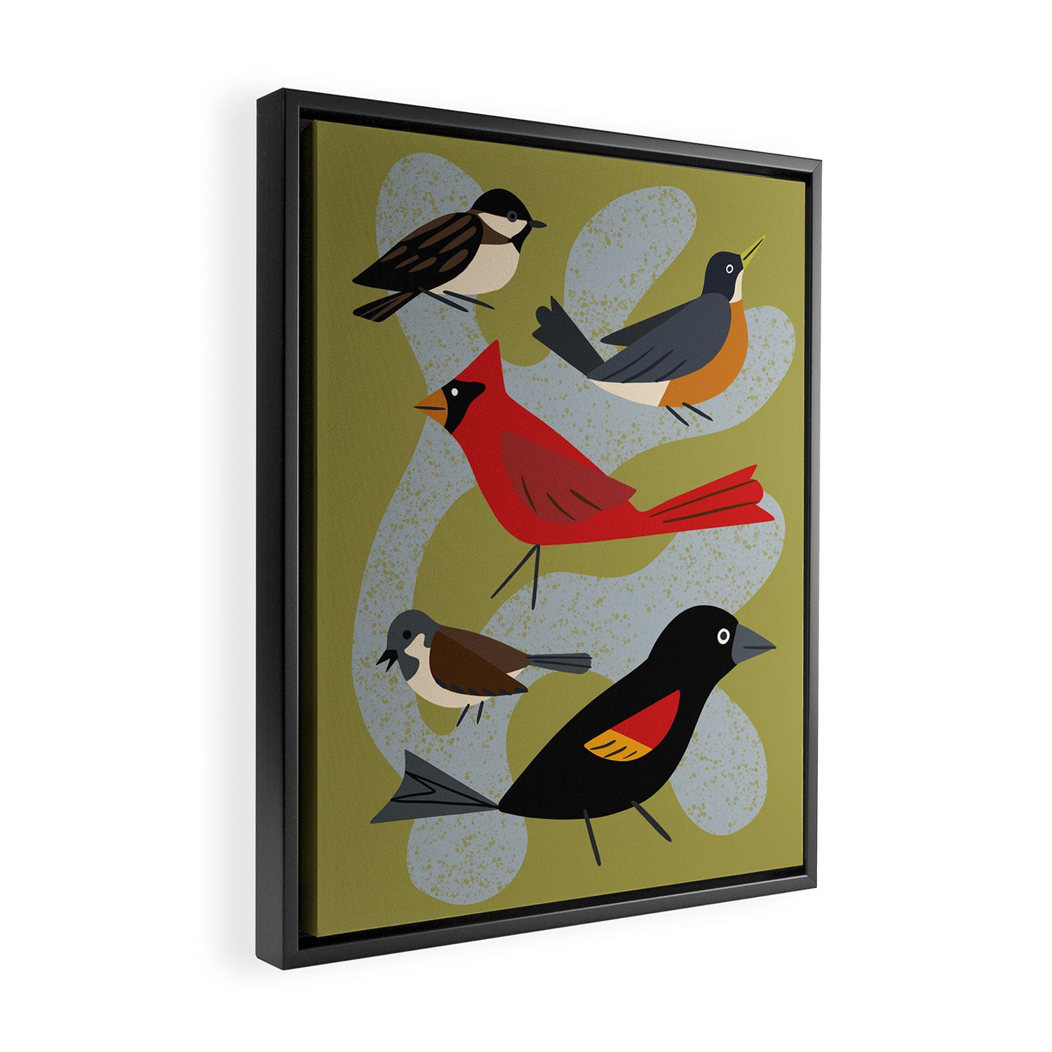 Five Birds Framed Canvas Print Gallery Image 2