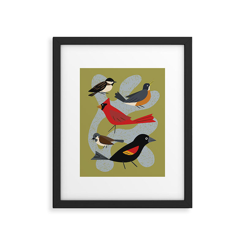 Five Birds Framed Art Print Gallery Image 5