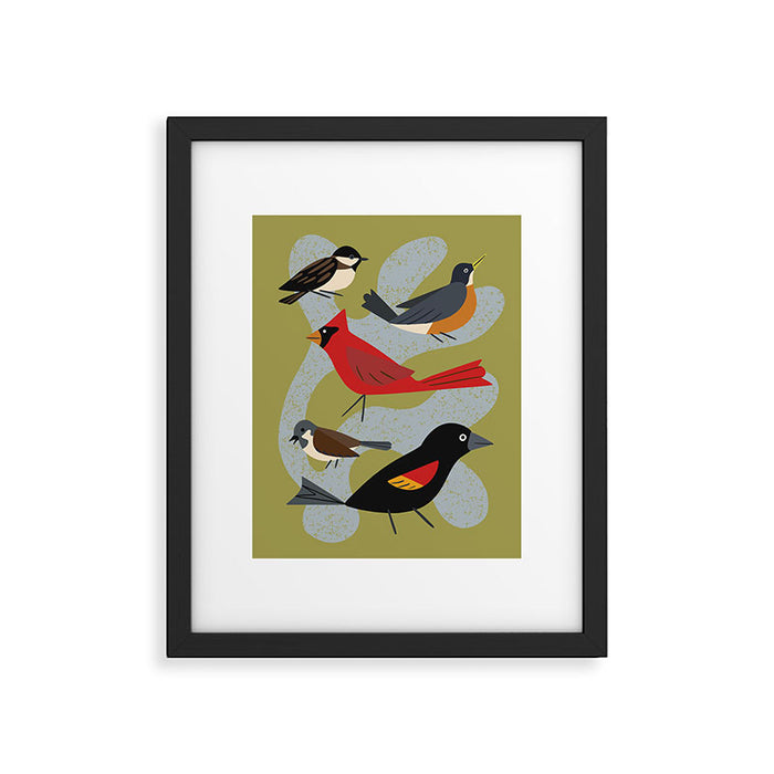 Five Birds Framed Art Print Gallery Image 1